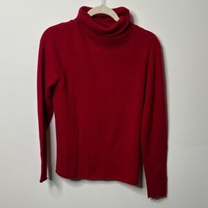 100% Cashmere Red Turtleneck Sweater